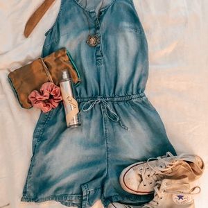Denim romper